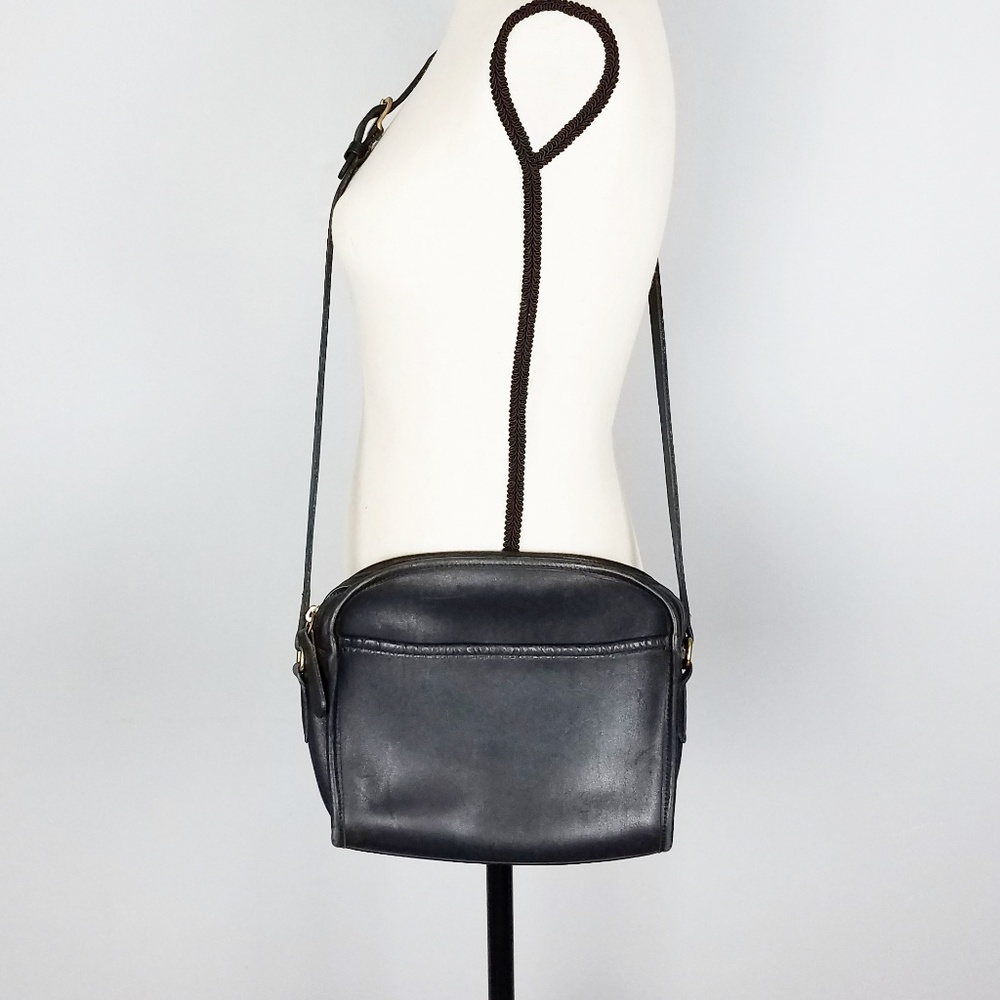 🌹Vintage Coach Metropolis Black Leather #9087 Shoulder Crossbody Purse